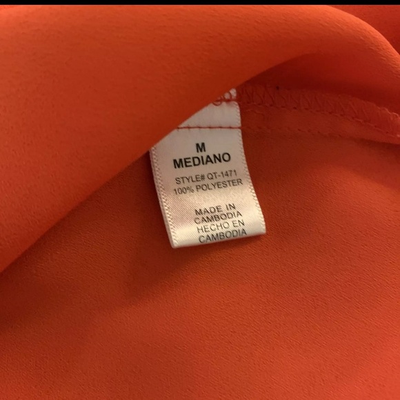 Zenana Outfitters Top Blouse Shirt Cuffed Sleeves Gold Buttons Pink Size Medium - Picture 7 of 8